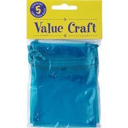 AussieSuperStore Party Essentials Organza Bag Mini Turquoise Organza Bag Mini Turquoise | Gift Bags | Christmas Gift Bags 9331468043140 VCSB10-TQ